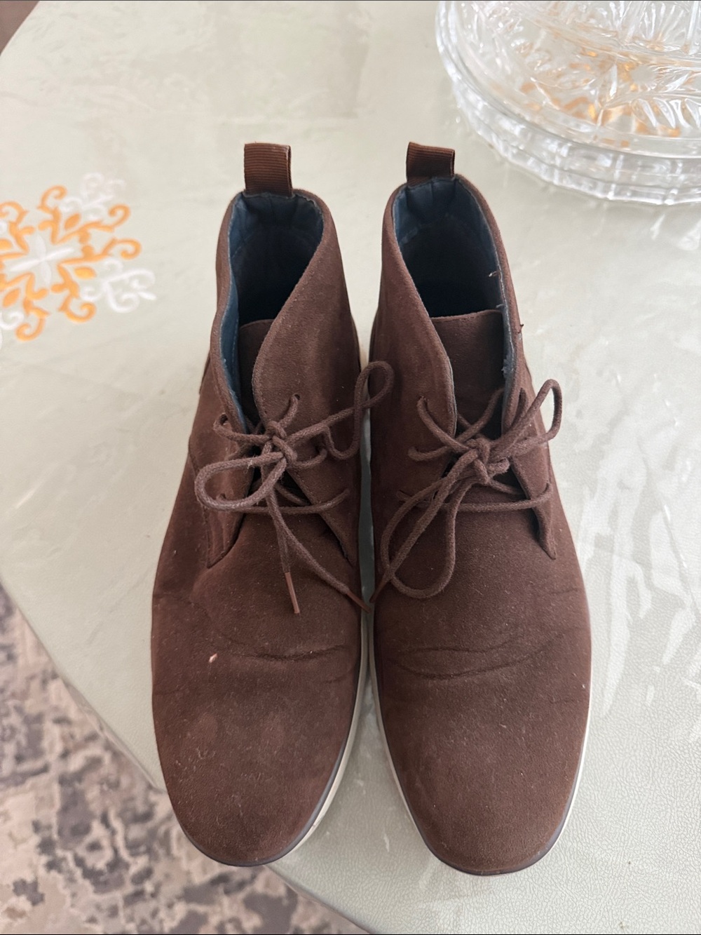 Oasis Men's Dark Brown Suede Chukka Boots
